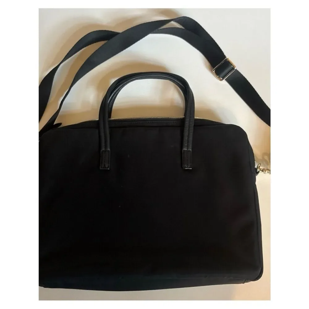 Knomo Womens Hanover 14 inch Laptop Briefcase Shoulder Work Bag in Black
